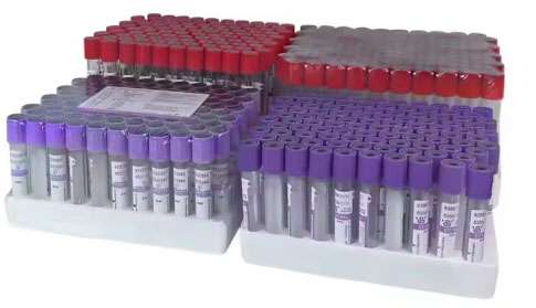 Tray package to pack blood collection tubes