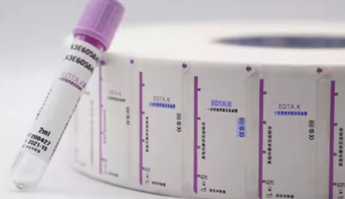 Blood collection tube label